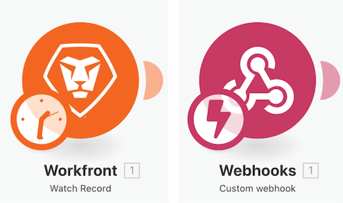 An image of a watch record and a custom webhook module
