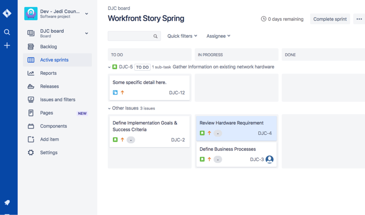 Jira Storyboard