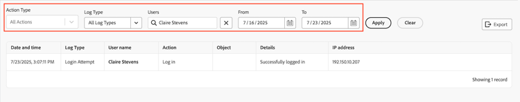 Audit logs