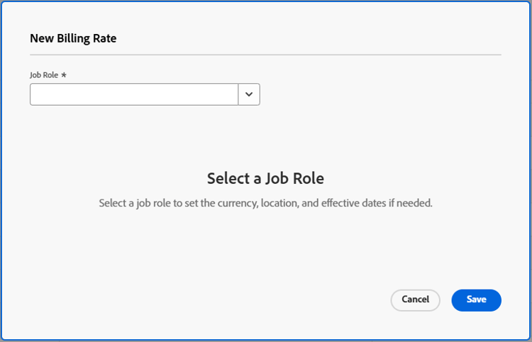 New Billing Rate dialog