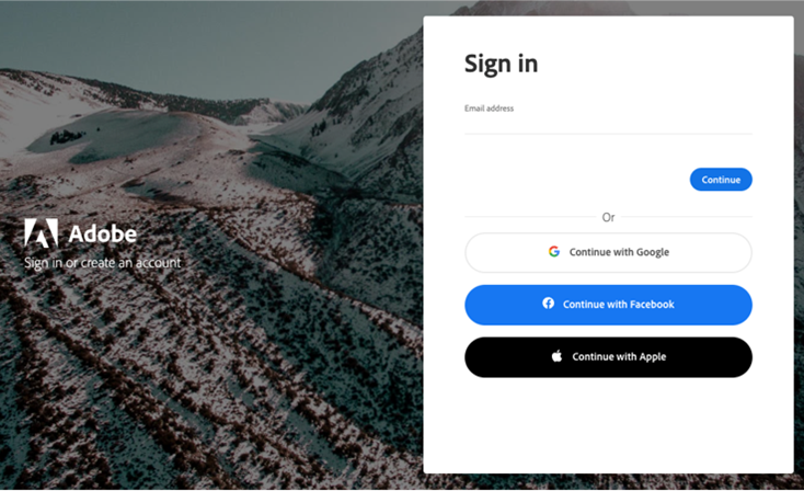 Sign in to Adobe Experience Cloud