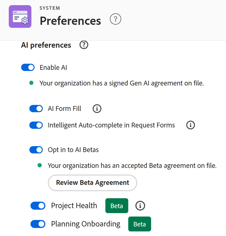 Planning Designer setting in System Preferences