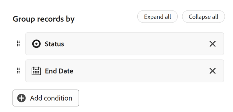 Expand and collapse all buttons on grouping box table view