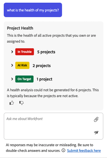 Multiple projects assessment