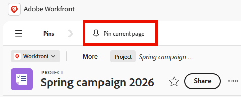 Pin current page
