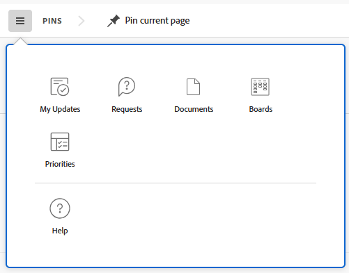 Light user default Main Menu