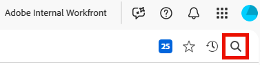Search icon in navigation bar