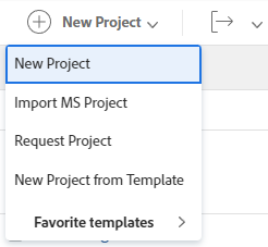 New Project options