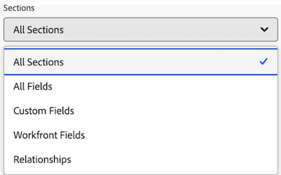 Reportable objects selection