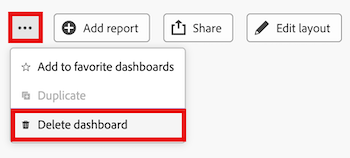 Delete dashboard