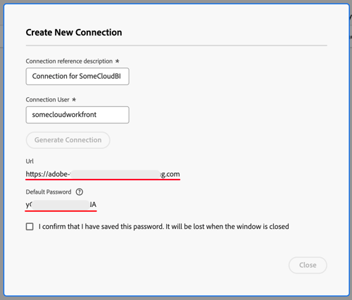 Default account password