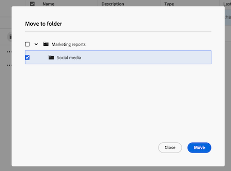 move a report to a shareable folder