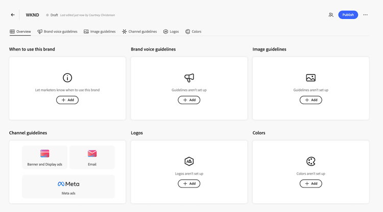 add brand elements manually