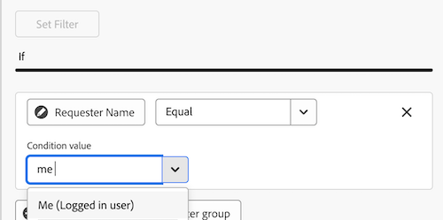 pending approval table filter example