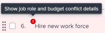 Budget job role conflict