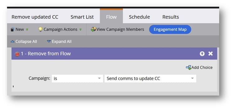 Remove people from the flow of sending communications to update CC.