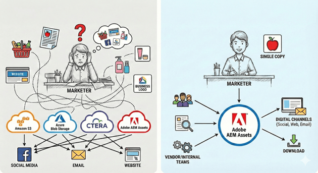 Digital assets diversified storage vs activation via a unified hub