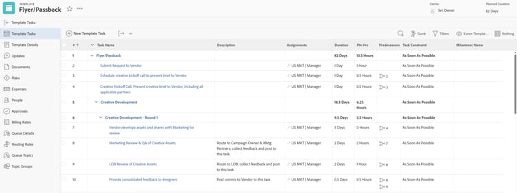 Example of the first steps of a tactical template for a flyer or passback.