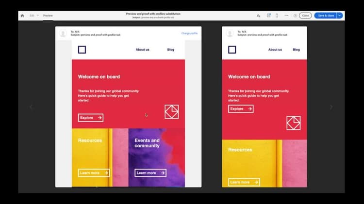 Profile Substitution - Test email messages using targeted profiles
