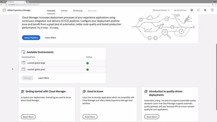 Use the CI/CD Pipeline in Adobe Cloud Manager