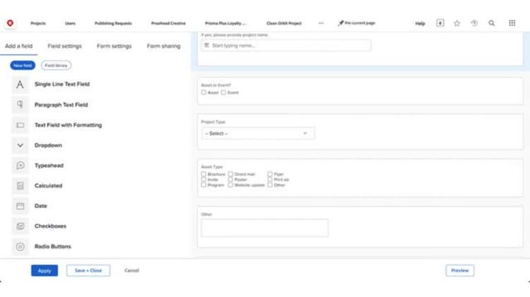 Add section breaks and logic to a custom form