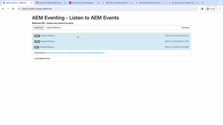 Webhooks and AEM Events