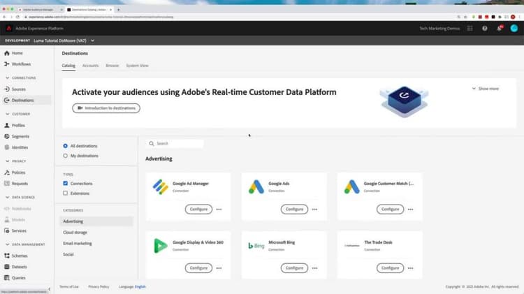 Understanding Destinations in Real-time CDP for Audience Manager Users