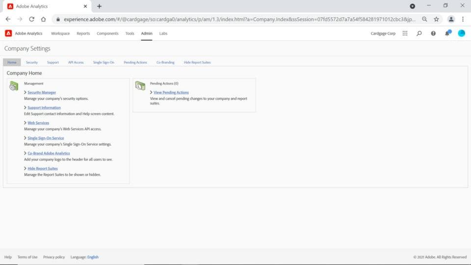 Configure Company Settings | Adobe Analytics