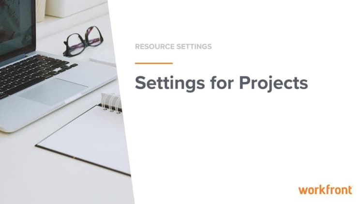 Resource management settings for projects