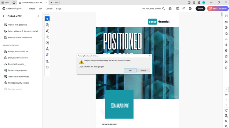 Screenshot of Encrypt with password