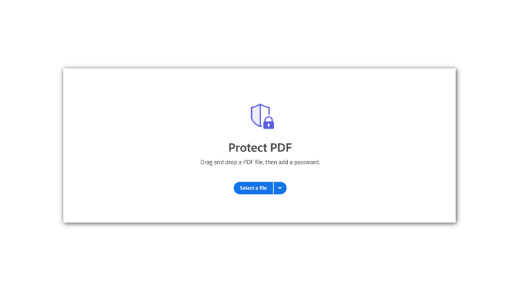 Screenshot of the Select a file page