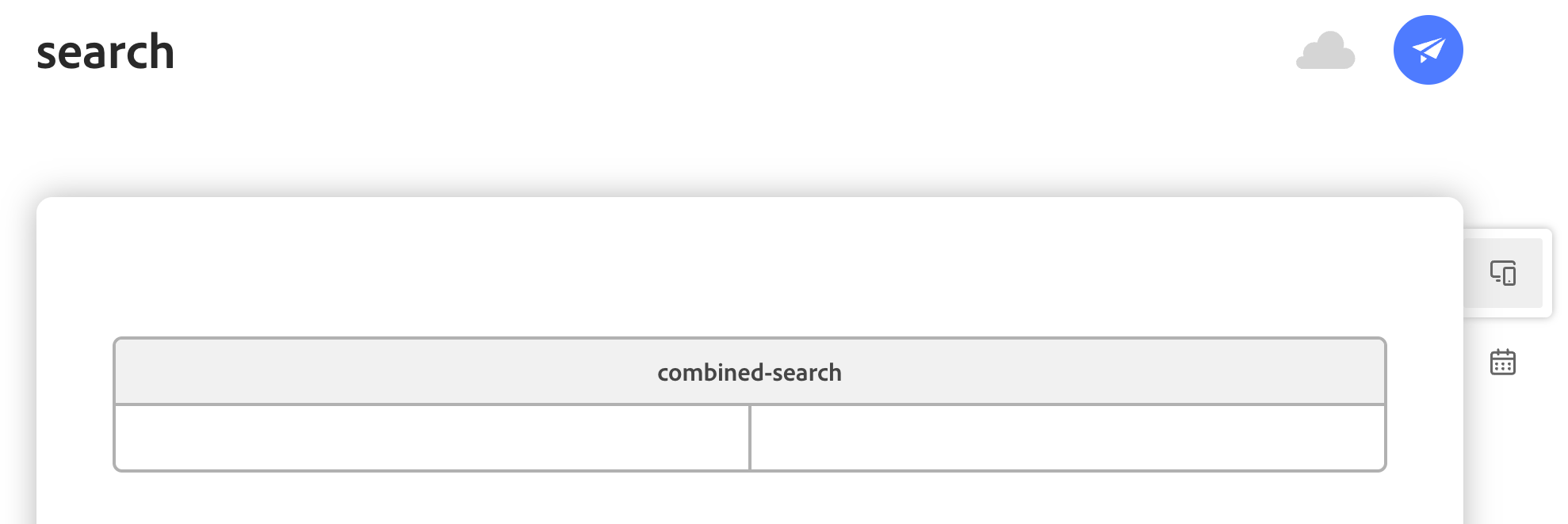 Example search page