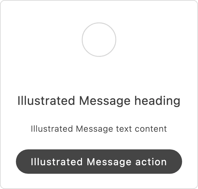 The SDK IllustratedMessage showing an illustration above a message.