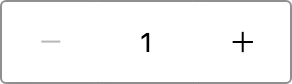 The SDK Incrementer showing a numeric value with increase and decrease buttons.