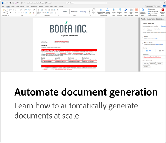 Automatizar la generación de documentos
