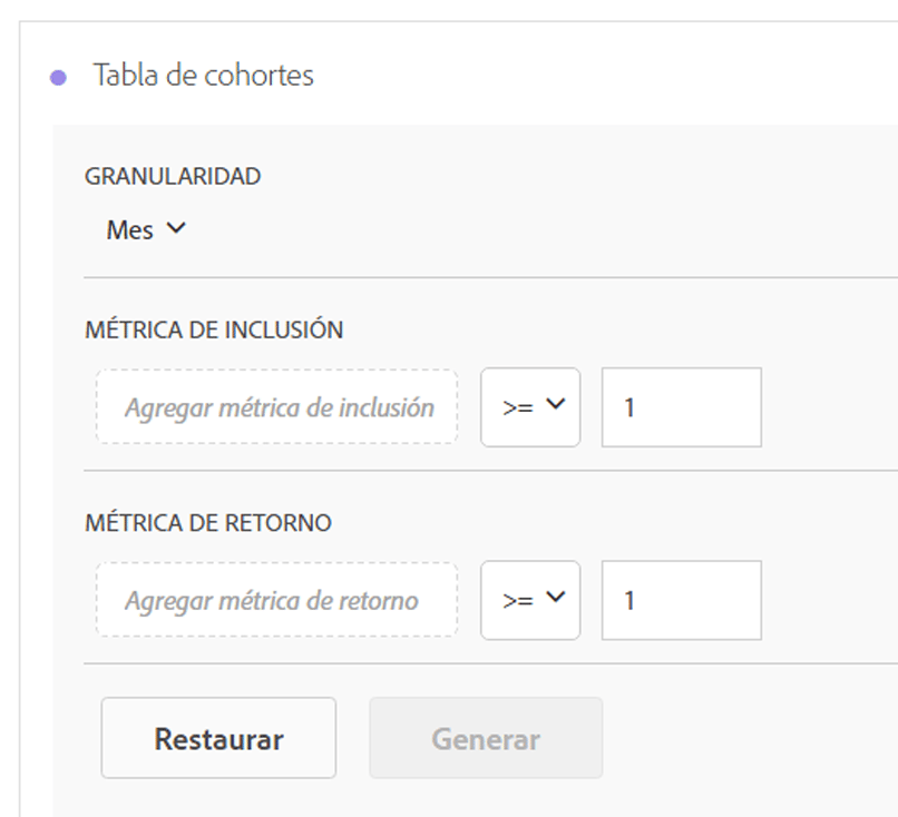 Ejecutar un informe de análisis de cohorte | Adobe Analytics