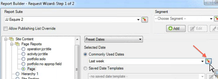 Captura de pantalla del Paso 1 del Asistente para solicitudes que resalta el icono Configuración de control.