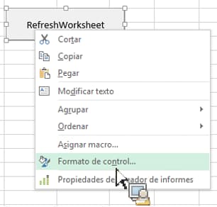 Captura de pantalla que muestra el control de formato seleccionado.