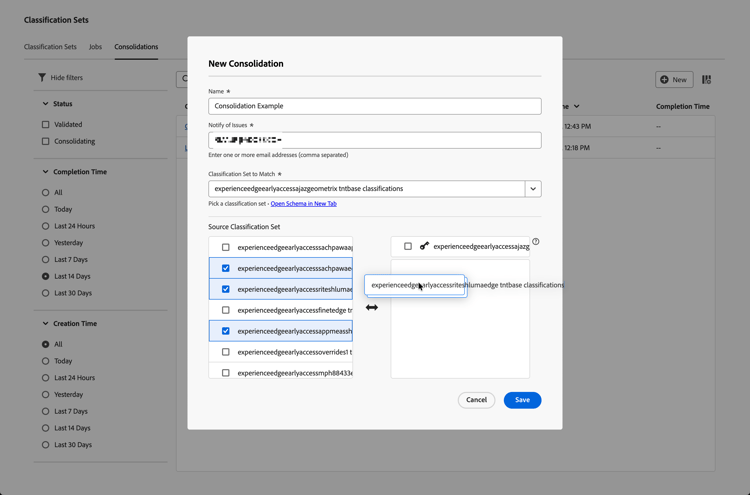 Conjuntos de clasificaciones: nueva consolidación