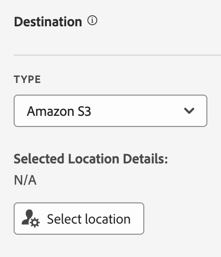 Amazon S3 destination