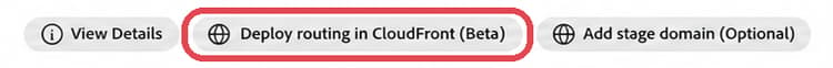 Implementar enrutamiento en CloudFront desde Adobe Brand Visibility