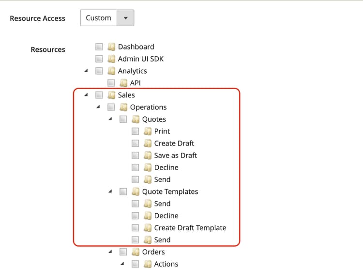 Comillas, roles y permisos