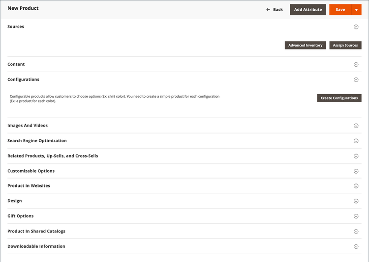 Configuración del producto