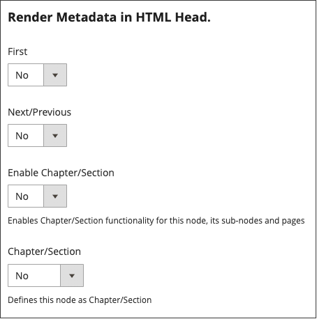 Procesar configuración de metadatos