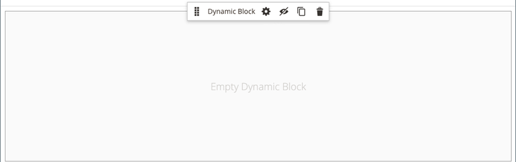 Cuadro de herramientas de bloques dinámicos