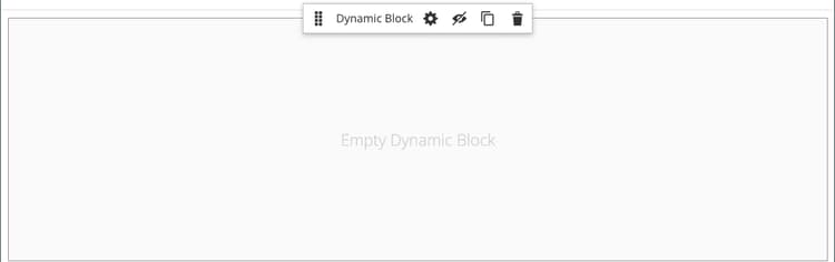 Cuadro de herramientas de bloques dinámicos