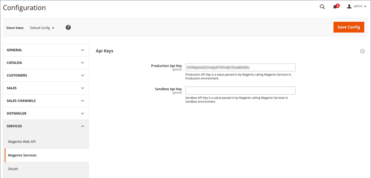 Agregando su clave API en la configuración de su tienda