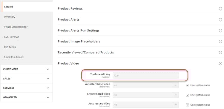 Configuración confidencial en el administrador