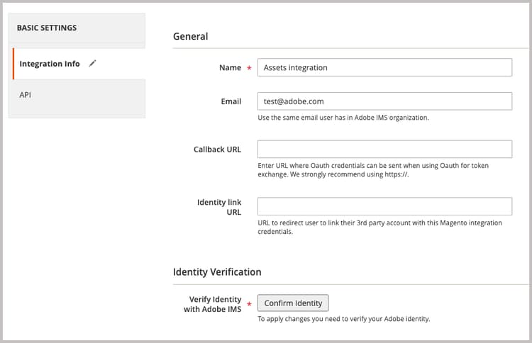 Integración de AEM Assets para la configuración de administración de Commerce