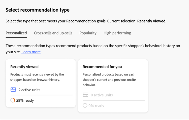 Tipo de recomendación